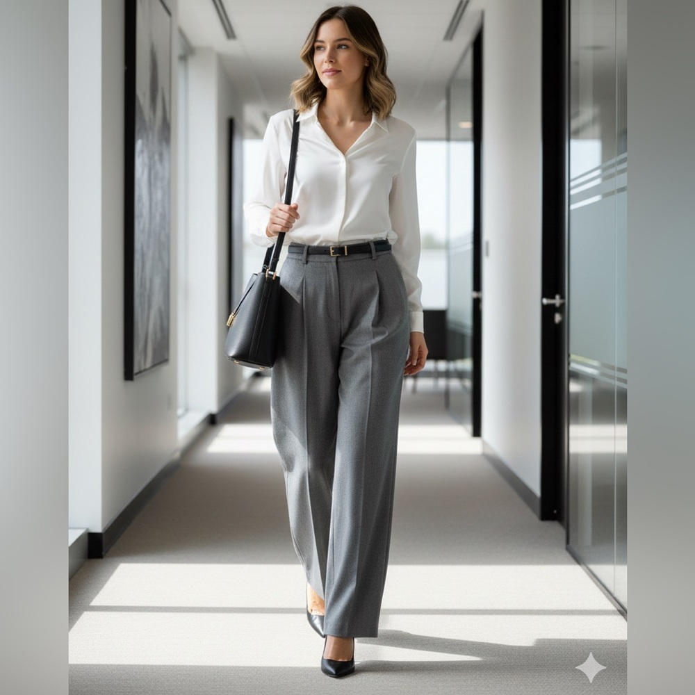Zara Elegant Gray Women's Trousers